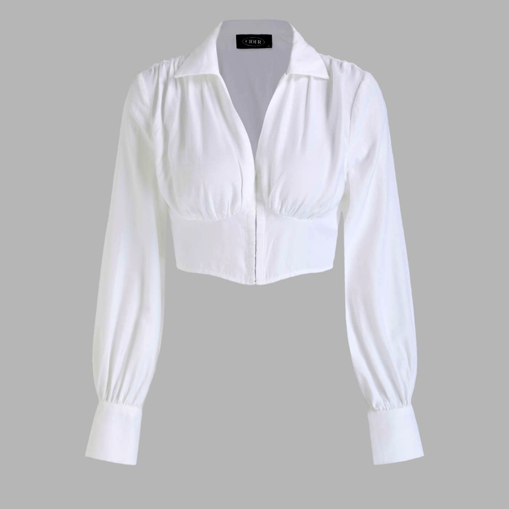 Long Sleeve Crop Blouse